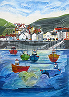 Staithes, North Yorkshire. A Limited Edition Giclée Print by Anya Simmons