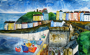 Memories of Tenby, A Giclee Limited Edtion Print by Anya Simmons.