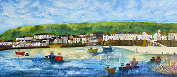 Mousehole, Cornwall. A Giclee Limited Edition Print by Anya Simmons.
