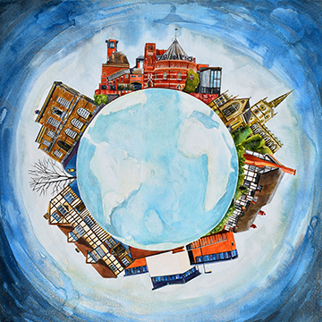 Stratford World 2. A Limited Edition Giclée Print by Anya Simmons.