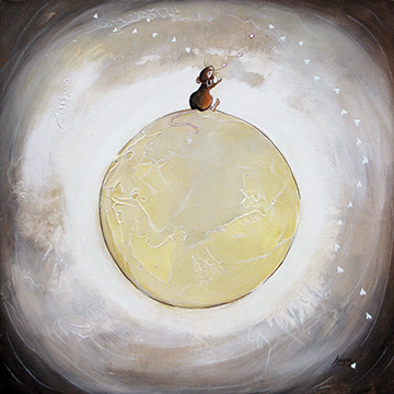 Over The Moon, A Giclee Limited Edtion Print by Anya Simmons.