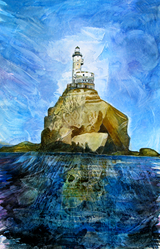 Polar Lighthouse. A Giclee Limited Edtion Print by Anya Simmons.