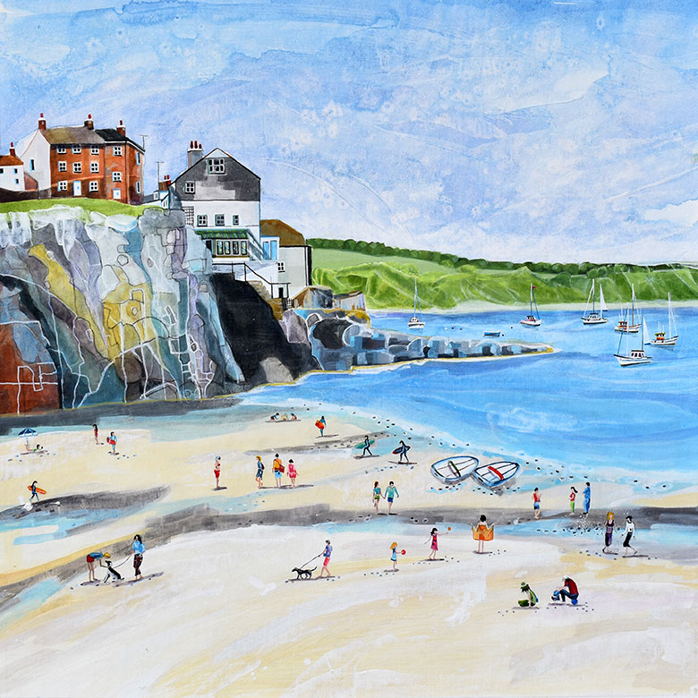 Cawsand, Cornwall. A signed Giclee limited edition print by Anya Simmons.