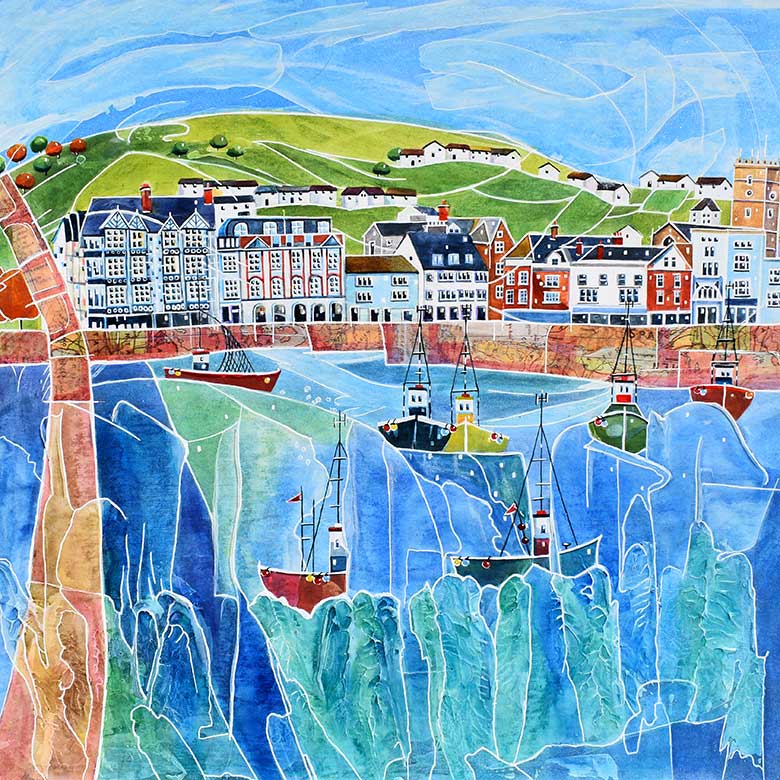 A Limited Edition Giclee Print of Dartmouth Harbour by Anya Simmons